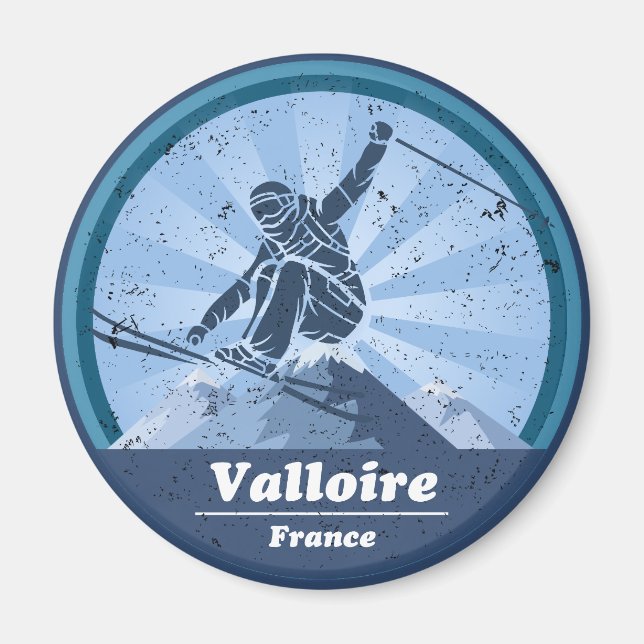 Valloire Station de ski - Skieur Magnet (Front)