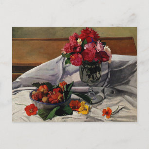 Vallotton - Flowers and Strawberries Postcard