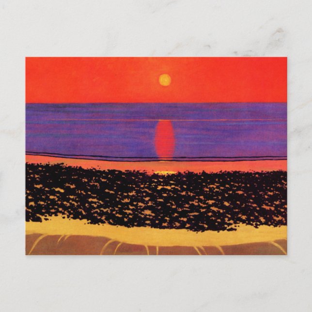 Vallotton - To Lay Down Sun with Villerville Postcard (Front)