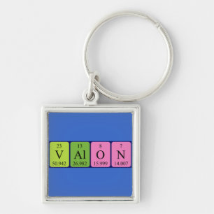 Valon periodic table name keyring