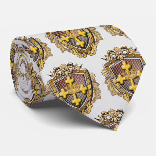 Valour Family Crest Shield Tie