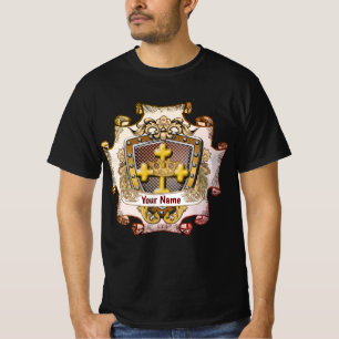 Valour Family Crest Surname t-shirt