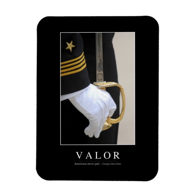 Valour: Inspirational Quote 1 Magnet (Vertical)