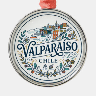 Valparaíso Chile Metal Tree Decoration