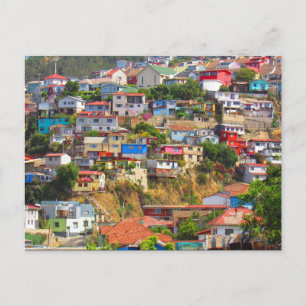 valparaíso city hills postcard