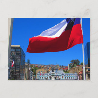 valparaíso civic flag postcard