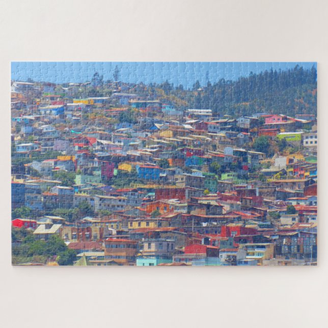 valparaiso coloured buildings jigsaw puzzle (Horizontal)