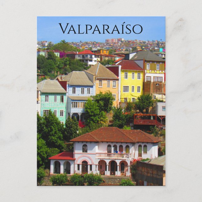 valparaíso homes postcard (Front)
