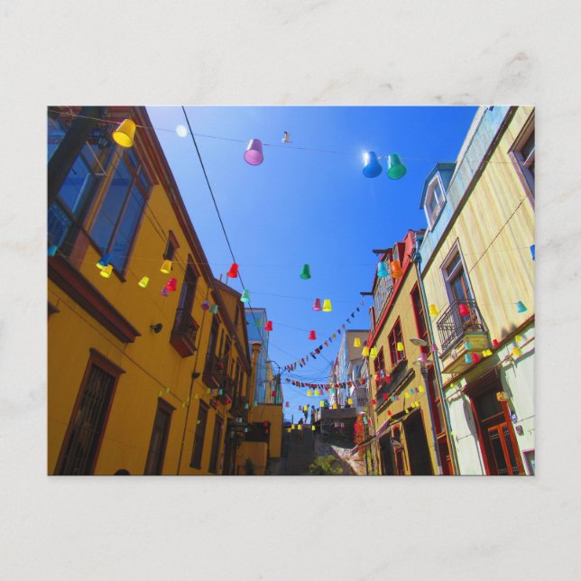 valparaíso street colours postcard (Front)