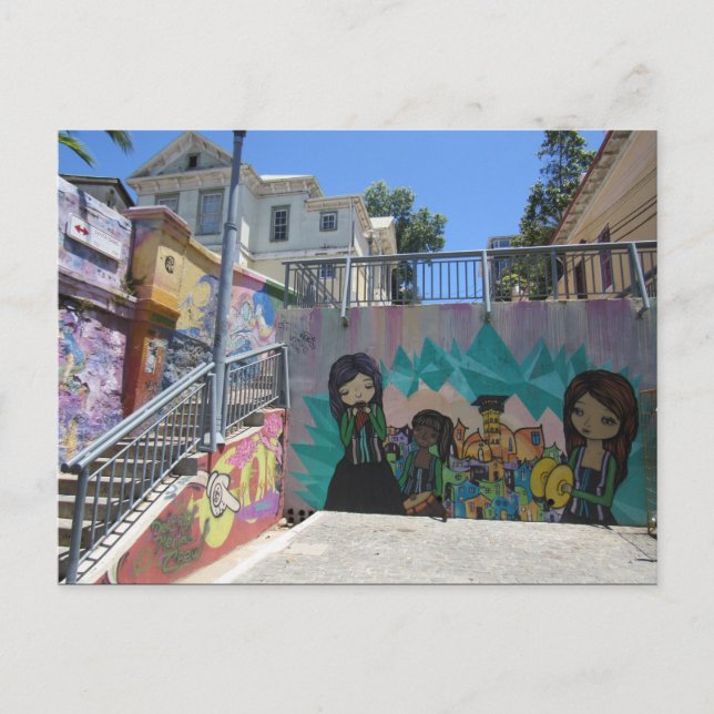 valparaíso street grafitti postcard (Front)