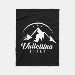 Valtellina italy ski resort skiing snowboarding fleece blanket