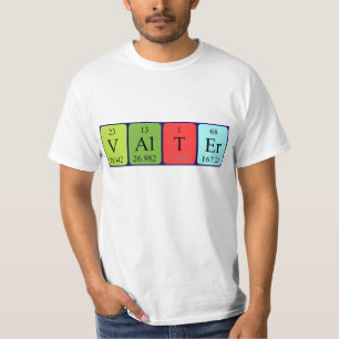 Valter periodic table name shirt