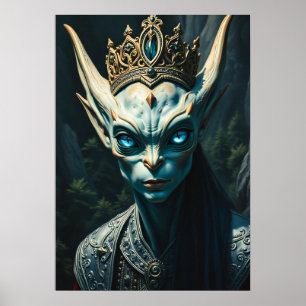 Valtharion Ancient Elf King - Dark Fantasy  Poster