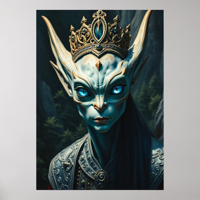 Valtharion Ancient Elf King - Dark Fantasy  Poster (Front)