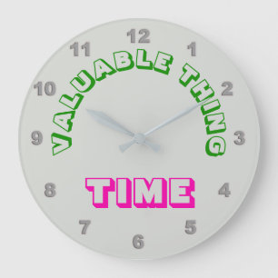 Valuable Thing "Time" Wall Clock