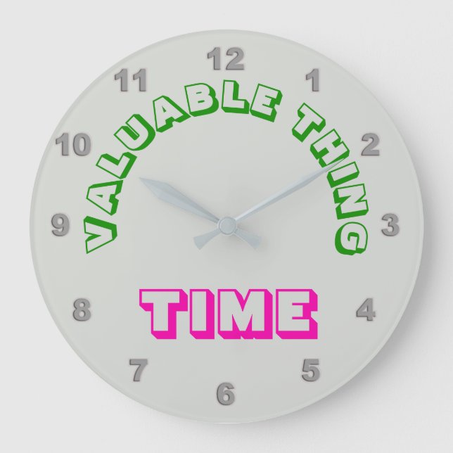 Valuable Thing "Time" Wall Clock (Front)