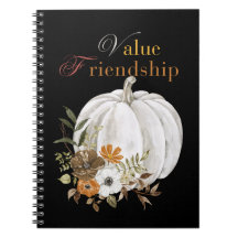 Value Friendship Pumpkin Halloween Notebook
