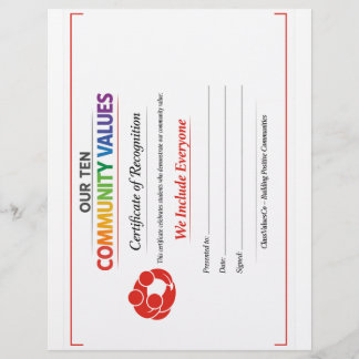Value Inclusion Certificate  Custom Letterhead