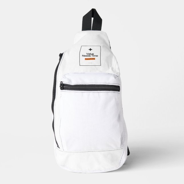 Value Needs Time Sling Bag | Focus Long Design (Front)