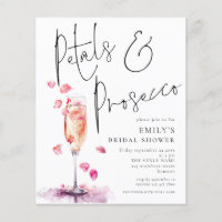 Value Petals Prosecco Glass Bridal Shower invite