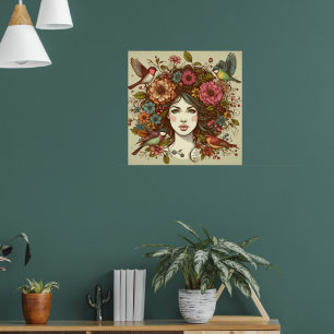 Value Poster Art Print Birds Song In Fall