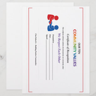 Value Respect Certificate Letterhead