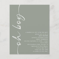 Value Script Oh Boy Sage Baby Shower