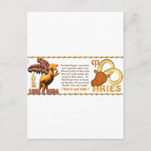 Valxart 1964 2024 Wood Dragon zodiac Aries Postcard