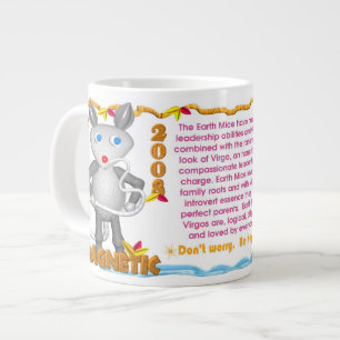 Valxart 2008 1948 2068 EarthRat zodiac Virgo Large Coffee Mug
