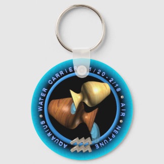 Valxart Aquarius zodiac logo Key Ring