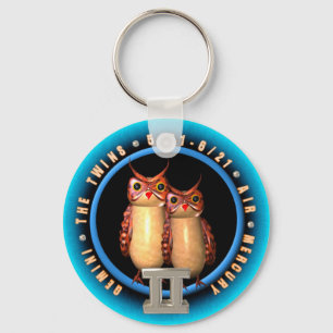 Valxart Gemini zodiac Key Ring