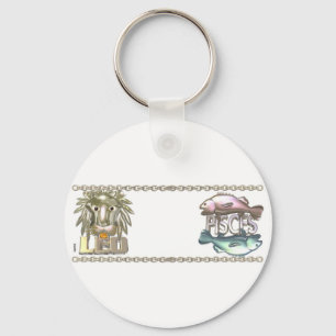 Valxart Leo Pisces zodiac friendship gifts Key Ring