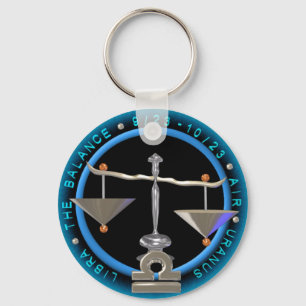 Valxart Libra zodiac logo Key Ring