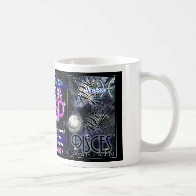Valxart Zodiac Cusp Aquarius Pisces Coffee Mug (Right)