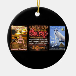 Valxart Zodiac Cusp Sagittarius Capricorn Ceramic Tree Decoration