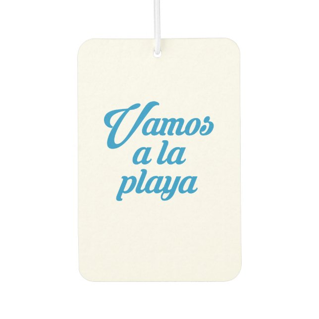 VAMOS A LA PLAYA CAR AIR FRESHENER (Front)