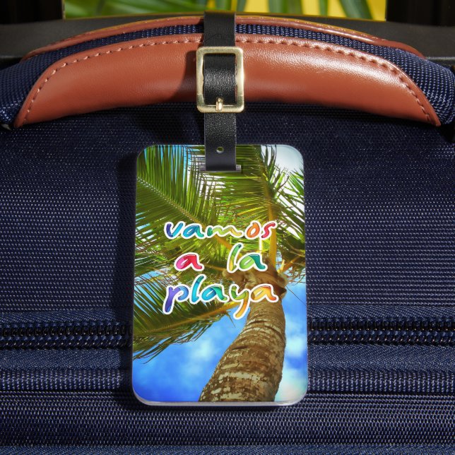 vamos a la playa luggage tag (Front Insitu 2)