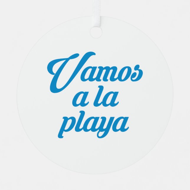 VAMOS A LA PLAYA METAL TREE DECORATION (Front)