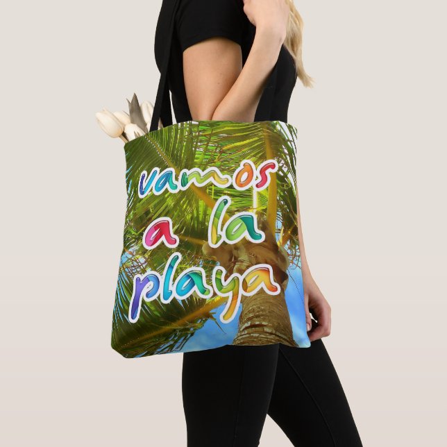 vamos a la playa tote bag (Close Up)