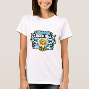 Vamos Argentina Patriotic Soccer Design Argentin T-Shirt
