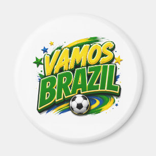 VAMOS BRAZIL 2026 Fan Brazilian Magnet