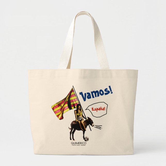 VAMOS!España! Large Tote Bag (Front)
