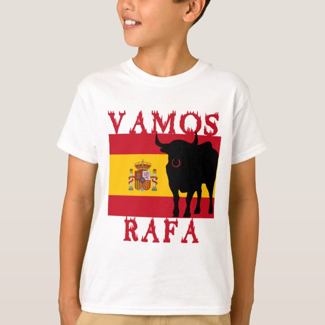 Vamos Rafa With Flag of Spain T-Shirt (Front)