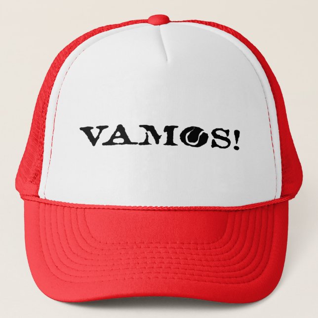 Vamos! tennis cap trucker hat for player or coach (Front)