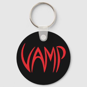 Vamp Text (Black/Red) Version Key Ring