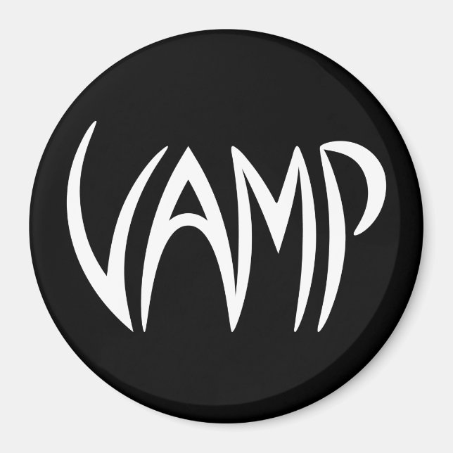 Vamp Text (Black/White) Version Magnet (Front)