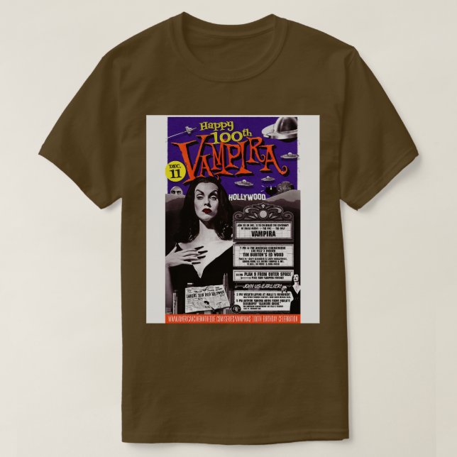 Vampira Turns T-Shirt (Design Front)