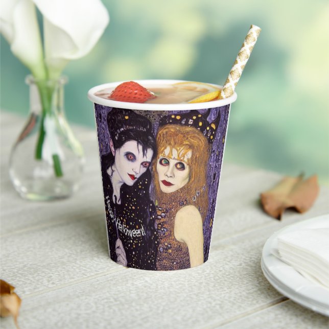 Vampire and witch in Halloween Paper Cups (Insitu)