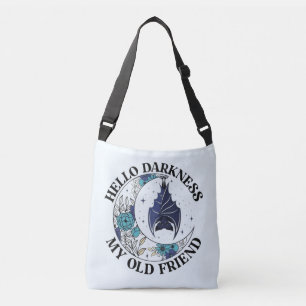 Vampire Bat Quarter Moon Crossbody Bag