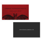 Vampire Bat Red Halloween  Calling Card